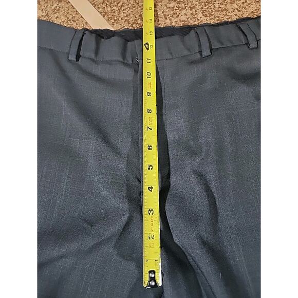 Van Heusen 36x36 Dress Pants Men's Grey Polyester Flat Front Straight Leg Preppy - Picture 3 of 10